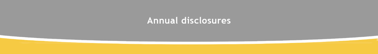 Annual disclosures